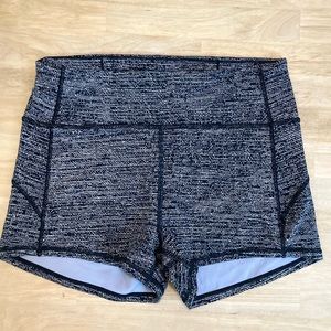 Lululemon Spandex Shorts Sz 10 Black White